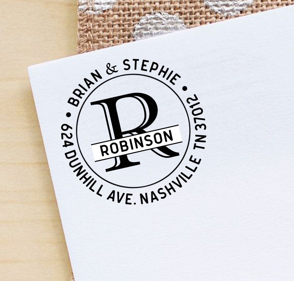 Printtoo Boston City Design Custom Return Address Self Inking Personalized  Rubber Stamp-Violet 