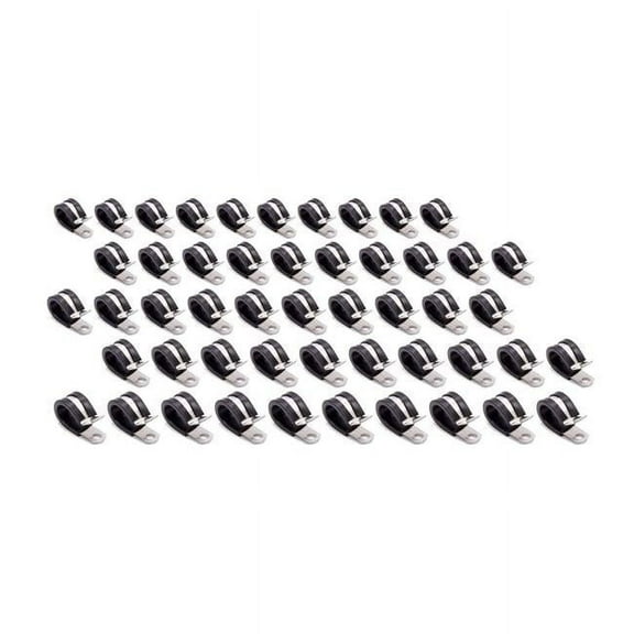Allstar Performance ALL18304-50 0.625 in. Aluminum Line Clamps - Pack of 50