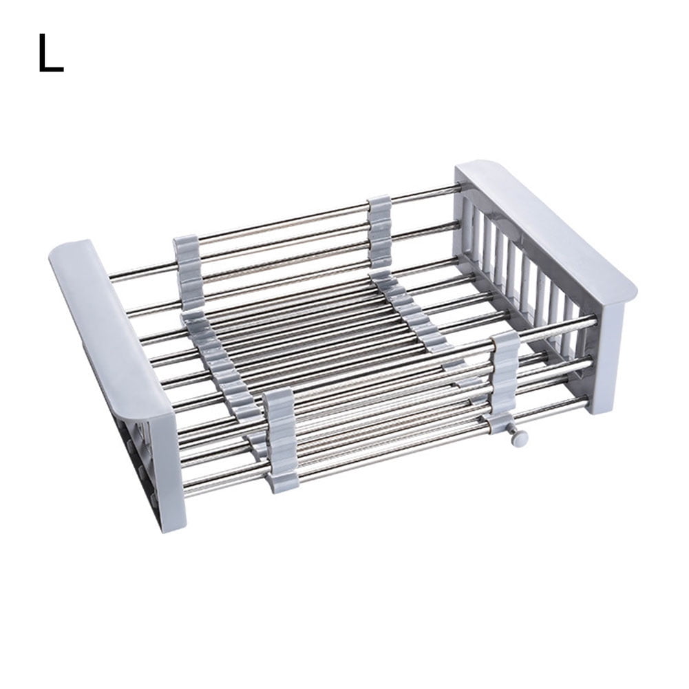 Telescopic Drain Basket Stainless Steel Sink Drain Storage Holder Bowl