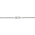 thumbnail image 4 of Primal Gold 10 Karat White Gold 1.5mm Diamond-cut Rope Chain, 4 of 7