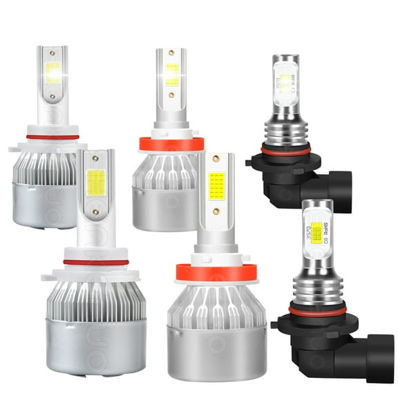 For Subaru Forester 2009-2013 Combo 6x Bulbs LED Headlights   Fog Lights Kit 6000K