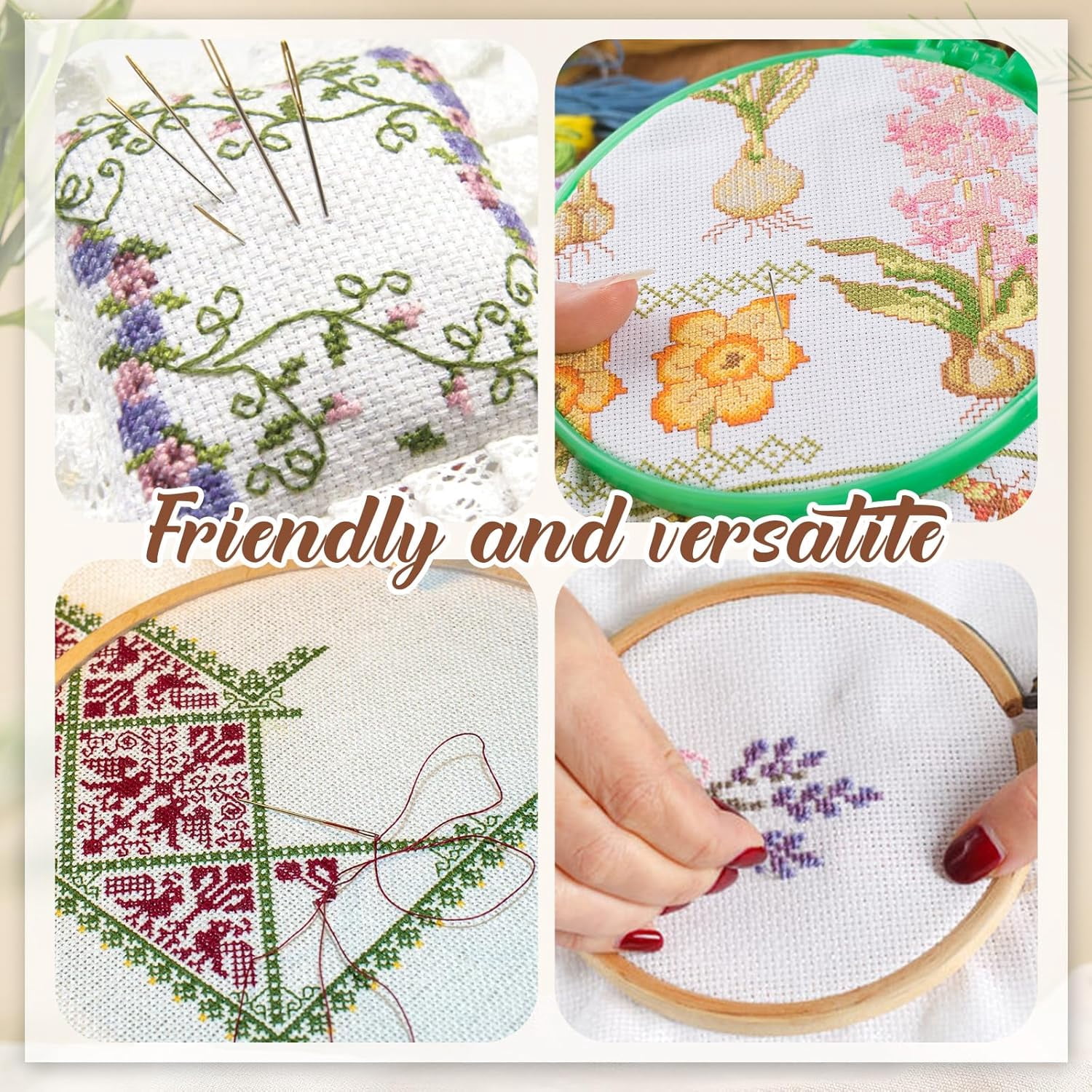 12 Pcs Aida Cloth 12 Color 14 Count Cross Stitch Fabric DIY Cross Stitch for Embroidery DIY Handmade Art Craft (5.9 x 5.9 Inch)