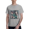 thumbnail image 1 of Dem-on Anime SLA-yer (4) Men's Basic Short Sleeve T-Shirt Gray 3X-Large, 1 of 5