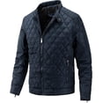 thumbnail image 1 of Abrigo acolch para hombres de invierno y otoño con cuello alto cremallera bolsillos, 1 of 3