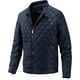 thumbnail image 1 of Abrigo acolch para hombres de invierno y otoño con cuello alto cremallera bolsillos, 1 of 3