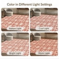 thumbnail image 7 of ODIKA 6'x9' Red Cream Geometric Star Medallion Washable Area Rug Intricate Diamond Mosaic Starburst Symmetrical for Queen Size Bedroom, Under Bed, Master Suite, Easy Care, Non-Shedding, 7 of 7