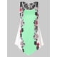 thumbnail image 1 of Camiseta de tirantes floral con panel de encaje de talla grande Rosegal  Bikinis, 1 of 5