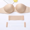 thumbnail image 6 of WCMZJ Women's Strapless Push up Padded Convertible Multiway Underwire Bra with Clear Strap for Dance Wedding Party, 6 of 8