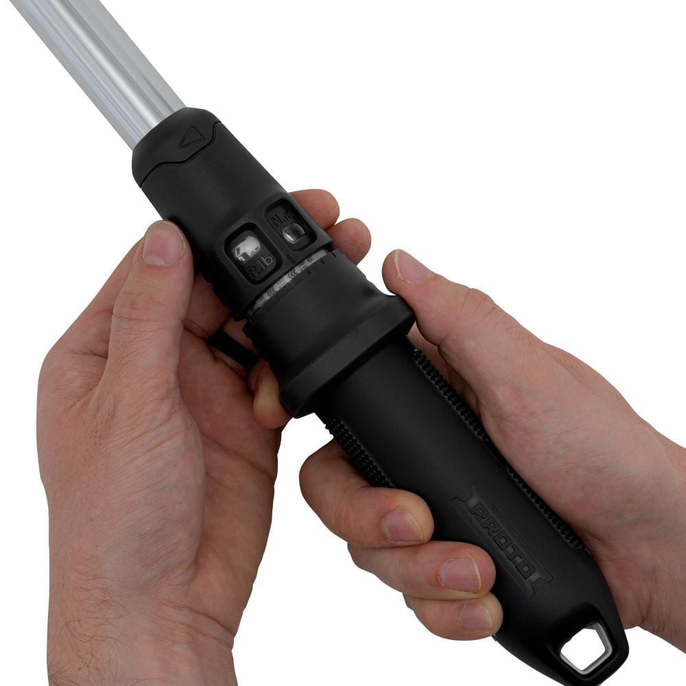 Proto Direct Read Micrometer Torque Wrench Removable 1/2 In 50-250 F
