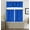ROYAL BLUE, variant on Tony's Collection 3pc 3D Print  Design Kitchen Curtain Blackout Solid Color Rod Pocket Short Window Set 2 26"x36"(each) Tier Panel   1 52"x18" Matching Valanc