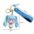 thumbnail image 3 of 20Pcs Hatsune Miku 6cm Kawaii Figure Keychain PVC Model Bag Pendant Anime Car Keyring Doll Cartoon Double Tail Girl Key Chain, 3 of 5