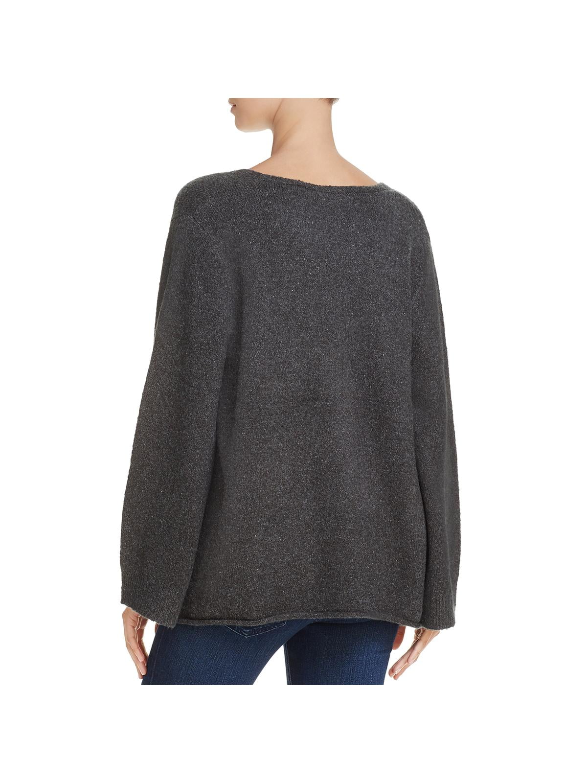 French Connection Womens Flossy Long Sleeve Loose Fit Solid Pullover Sweater