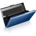 thumbnail image 1 of Aluminum Credit Card Holder Slim Metal Rfid Blocking Business Card Case, 6 Slots For Your Credit Cards, Blue, 1 of 5