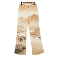 thumbnail image 6 of Endives Wide Leg Pants for Woman Landscape Painting Printed Elastic High Waist Pants Lightweight Casual Pant Spring Trendy Coffee, 6 of 7