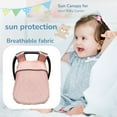 thumbnail image 2 of Car Seat Sun Shade Cover for baby, Breathable baby Car Seat Canopy Covers, Patent design, Pink, 2 of 6