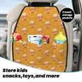 thumbnail image 5 of Kdxio Cute Popcorn Print 2 Pack Car Kick Mat Seat Cover Back Protector Mat with Pockets for Organizer Backseat Protector and Storage Anti Kick Pad for Vehicles, 5 of 9