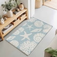 thumbnail image 2 of Entryway Rug 2'x3', Light Blue Starfish Coastal Kitchen Runner Rugs Non-Slip Carpet Mats, Shell Summer Beach Nautical Bedside Rugs Runners Washable Floor Carpet for Bathroom Laundry Room, 2 of 8