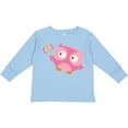 thumbnail image 3 of Inktastic Pink Owl and Butterfly Girls Long Sleeve Toddler T-Shirt, 3 of 5