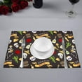 thumbnail image 2 of EREHome Set de 4 Sets de Table Crâne Dansant 12x18 Pouces, 2 of 5