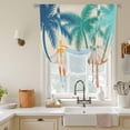 thumbnail image 2 of Tie Up Curtains for Windows Boho Summer Beach Valance Adjustable Balloon Curtain Mount Coconut Tree Bohemian Tie Up Shades for Kitchen Living Room Bedroom Privacy Curtain Drape 34x45 Inch, 2 of 9