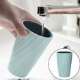 thumbnail image 2 of THLKIF Toothbrushes Plastic Drinking Cup, Bathroom Cup Reusable Water Mug Unbreakable Toothbrush Tumbler Rinse Cup Coffee Water Cup Light Blue Tumblers Travel Toothbrush Holder, 2 of 9