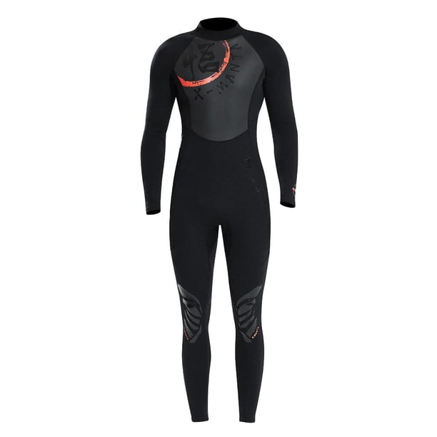 Traje de Neopreno de Buceo con Estampado Térmico Traje de Neopreno Mono Completo para Hombres 1.5MM - Negro, L L Soledad Traje de neopreno de buceo para hombres