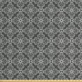 thumbnail image 1 of Abstract Fabric by the Yard, Vintage Inspired Outline Simplistic Floral Motif Greyscale Repetition, Decorative Upholstery Fabric for Chairs & Home Accents, Grey and White by Ambesonne, 1 of 4