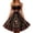 Black#2, variant on Levmjia Women's Oktoberfest Dress Sleeveless Square Neck Midi Dress German Beer Festival Print Corset Waist A Line Flared Skirt Casual Summer Dress