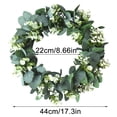 thumbnail image 4 of Artificial Greenery Wreath Colgante Puerta Simulación Hojas Decoración Hogar Boda Herramienta de adorno floral Methold HA8218-00B, 4 of 6