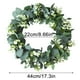 thumbnail image 4 of Artificial Greenery Wreath Colgante Puerta Simulación Hojas Decoración Hogar Boda Herramienta de adorno floral Jumpingount HA8218-00B, 4 of 6