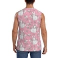 thumbnail image 4 of Uemuo Rabbit And Flower Pattern Men's Sleeveless T-Shirt,Muscle Athletic Tank Top, Moisture-wicking Quick-dry Breathable Classic Tee Top for Gym Run Outdoor Sports-Small, 4 of 8
