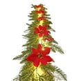 thumbnail image 2 of Zawou Red Poinsettia Christmas Flower Lantern LED Light String for Festive Home, Party, and Indoor Tree Decoration, 2 of 6