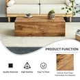 thumbnail image 5 of Wood Coffee Table, Rectangle MDF Sofa Side Table for Living Room, Coffee Table Tea Table Center Table for Home, TV Table (Coffee Table - Dark Wood), 5 of 9