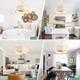 thumbnail image 6 of Cusp Barn 20" Vintage White Farmhouse Drum Caged Ceiling Fan with Lights, 6 Speeds DC Motor Bladeless Fandelier Ceiling Fan with Remote, 6 of 14