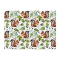 thumbnail image 4 of KLL Mosaic Forest Squirrel Print Fleece Throw Blanket, Horizontal Fleece Bedding Cute Soft Blankets Comfy Fleece Flannel Plush Home Decor for Couch & Bed -80"x60", 4 of 9