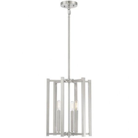 3 Light Pendant-16.5 inches Tall By 13 inches Wide-Satin Nickel Finish Bailey Street Home 159-Bel-4487692