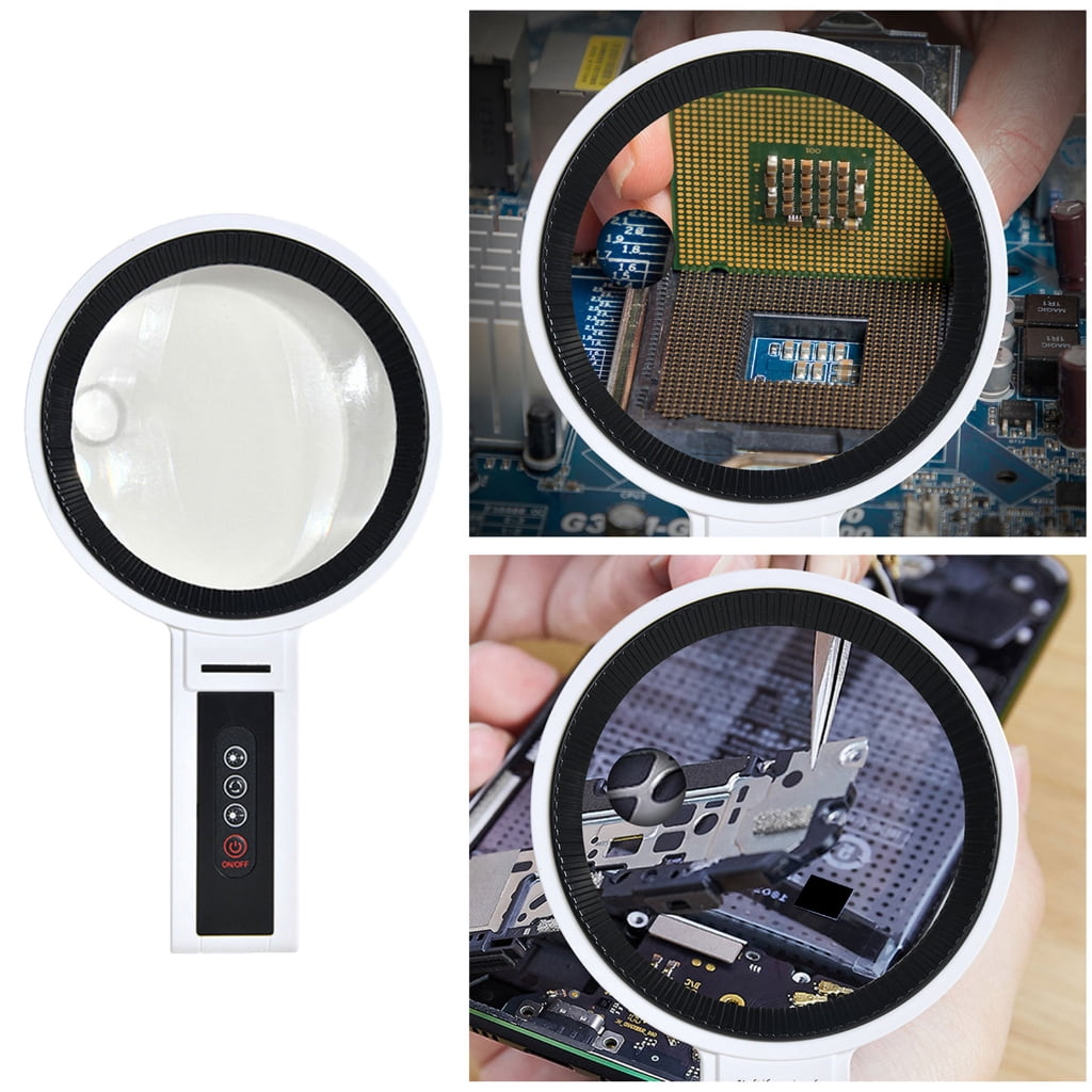 MOMOJIA Optical Lens Handheld Magnifying Glass for Precisions Tasks and Repair