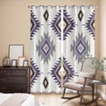 thumbnail image 3 of Purple Aztec Kitchen Curtains 84 Inch Length, Southwest Boho Abstract Gray Geometric Grommet Top Bedroom Living Room Curtains, Light Filtering Cafe Curtain Drapes 2 Panels Set 84''x84'', 3 of 9