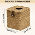 thumbnail image 3 of tissue box Tissue Box Square Tissue Holder Seagrass Tissue Box Cover Woven Tissue Box Holder Decorative Tissue Cover for Bathroom Tissue Box Cover Cube for Home Table Counter, 3 of 7
