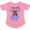 thumbnail image 2 of That Girl Lay Lay Baseball Jersey T-Shirt- Little and Big Girl Sizes 4-16, Pink, 7-8, 2 of 6
