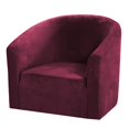 thumbnail image 2 of AMLESO Housse de Canapé Extensible en Velours Antidérapante Multicolore au Choix Rouge, 2 of 8