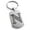 Silver, variant on Stainless Steel Letter N Initial Dotted Monogram Engraved Engraved Dog Tag Keychain Keyring