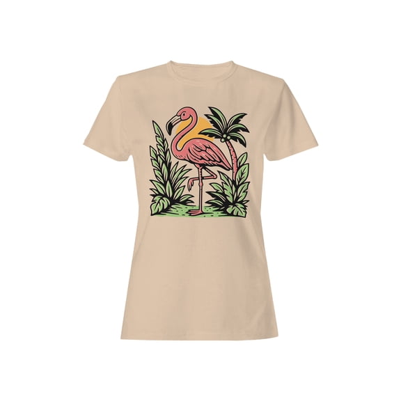 Tropical Flamingo Paradise Design Women's T-shirt
