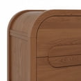 thumbnail image 4 of Walker Edison Modern Curved Wood 2 Drawer Nightstand, Medium Brown Oak, 4 of 14