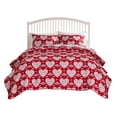 thumbnail image 2 of Greenland Home Fashions Novelty Holiday Lovebirds Reversible Coverlet Set, 2-Piece Twin/XL, 2 of 7
