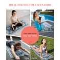 thumbnail image 7 of Blue Boho Yoga Towel for Hot Yoga Non Slip, Farmhouse Bohemian Medallion Oriental Flower Yoga Mat Towel Absorbent Yoga Sweat Towels Microfiber Hot Yoga Blanket for Bikram Pilates 26"x70", 7 of 7