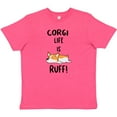 thumbnail image 3 of Inktastic Corgi Life is Rough Youth T-Shirt, 3 of 5