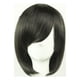 thumbnail image 1 of Pelucas con flequillo para mujer, peluca ondulada suelta, peluca de moda para chica, peluca natural corta y recta, flequillo inclinado, peluca recortada con bandas para el cabello en la cara., 1 of 2
