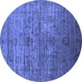 thumbnail image 1 of Ahgly Company Machine Washable Indoor Round Oriental Blue Traditional Area Rugs, 6' Round, 1 of 4
