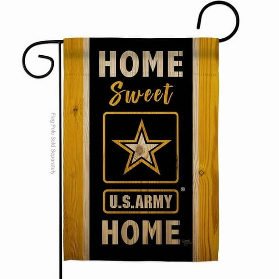 Breeze Decor G158450-BO Home Sweet US Army Garden Flag Armed Forces 13 x 18.5 in. Double-Sided Decorative Vertical Flags for House Decoration Banner Yard Gift